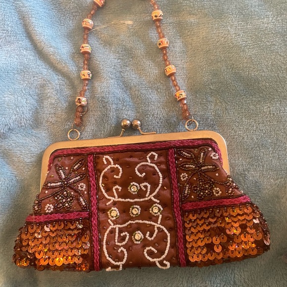 Clutch bag bohemian- snap close NWOT - Picture 2 of 4